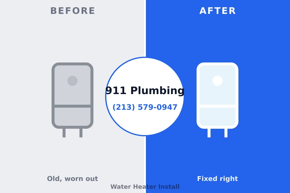 Before and after: plumbing repair Parker, CO